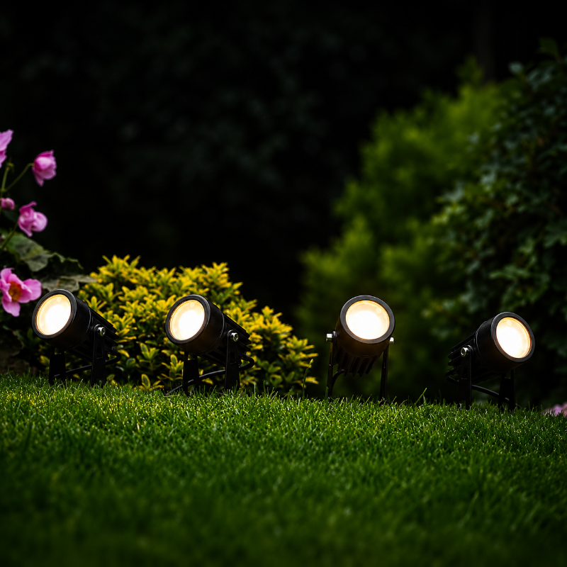 Halo Outdoor 24V Warm White LED Expandable Garden Spotlight Starter Kit