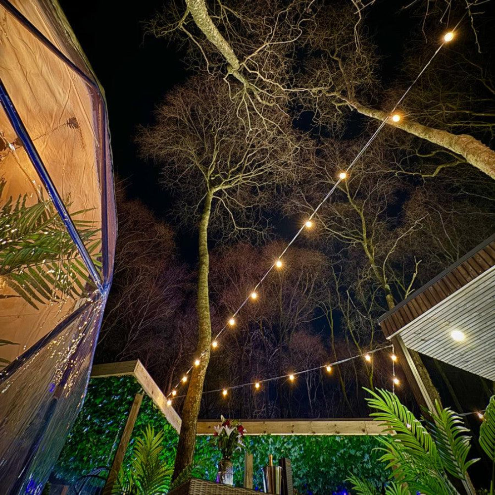 6.5M / 21FT "Super Festoon" Warm White Outdoor Plug-in Inter-connectable LED String Lights - Lighting Legends
