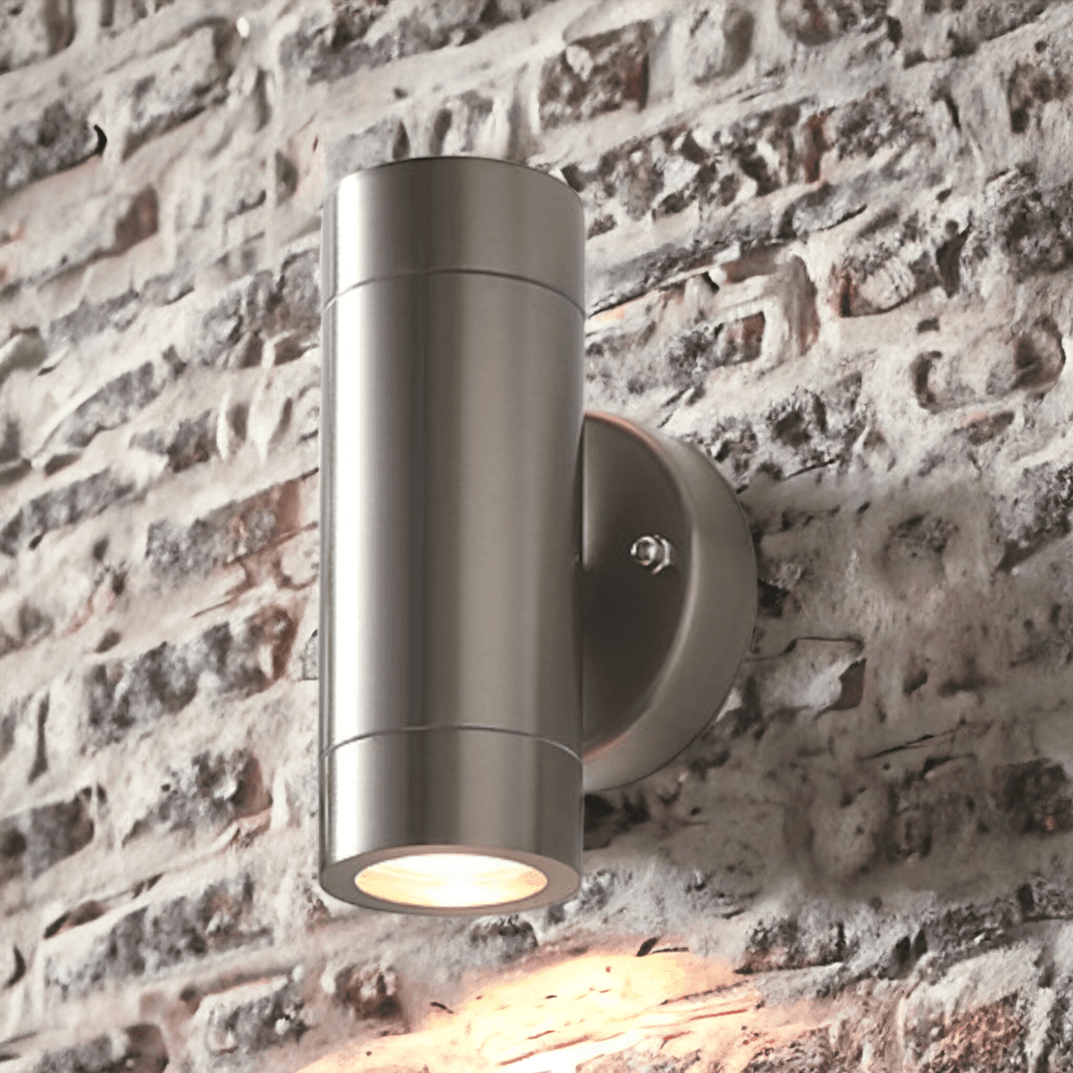 Silver Outdoor Wall Mounted Stainless Steel Up & Down LED Light