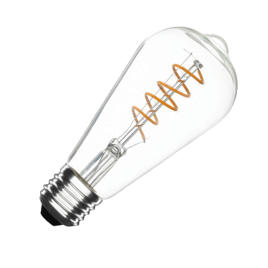 EcoTwist ST64 Spiral 4W LED Filament Single Bulb