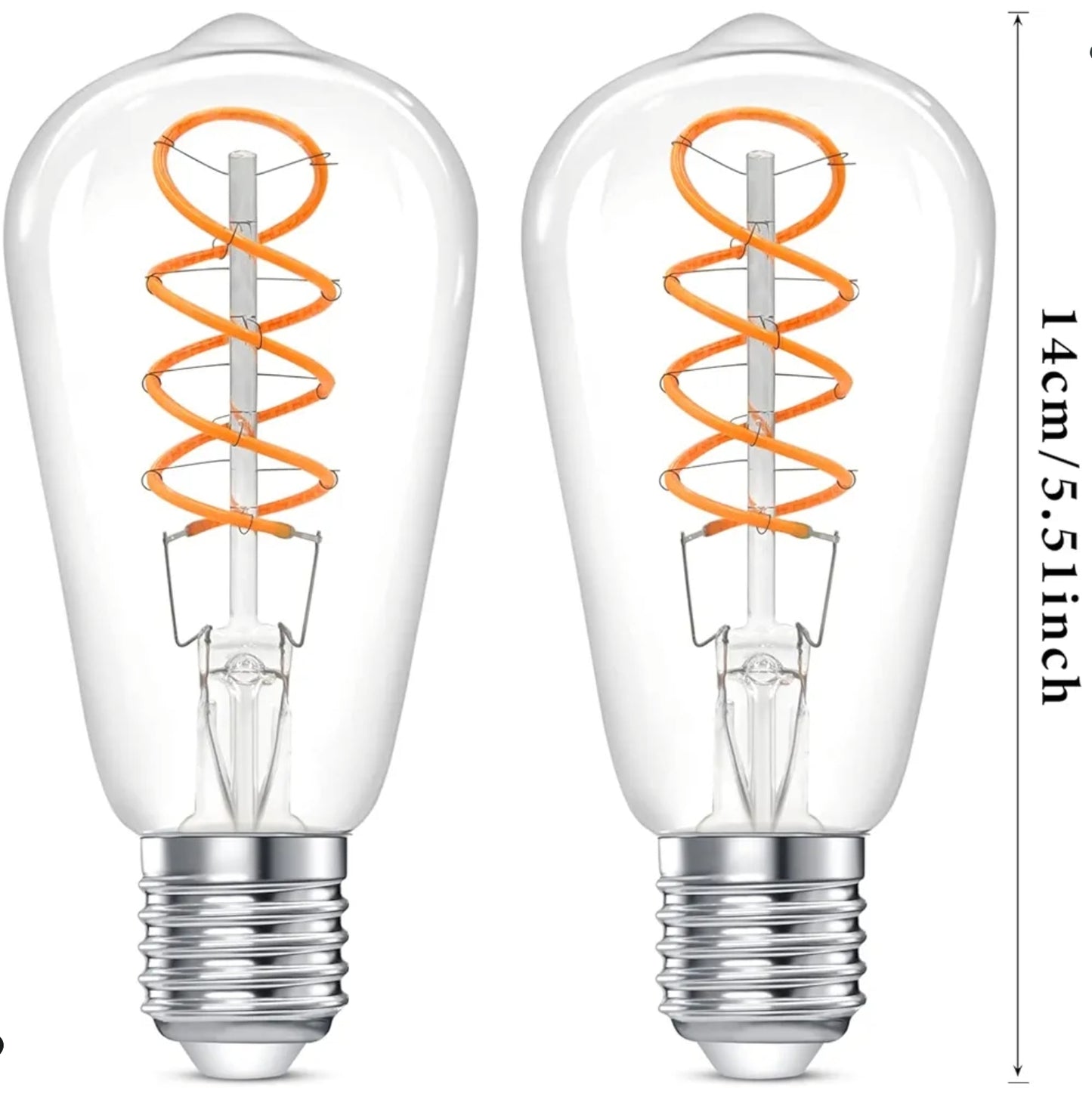 EcoTwist ST64 Spiral 4W LED Filament Single Bulb
