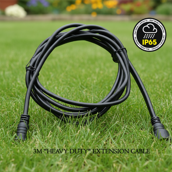 3 Metre Extension Cable For Heavy Duty Waterproof Outdoor String Lights - 3M - Lighting Legends