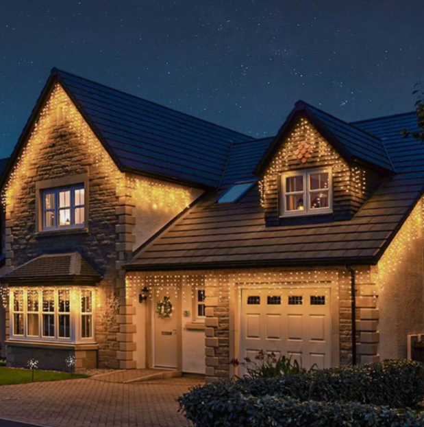 Festive Connect Icicle Outdoor LED Waterproof Warm White Lights