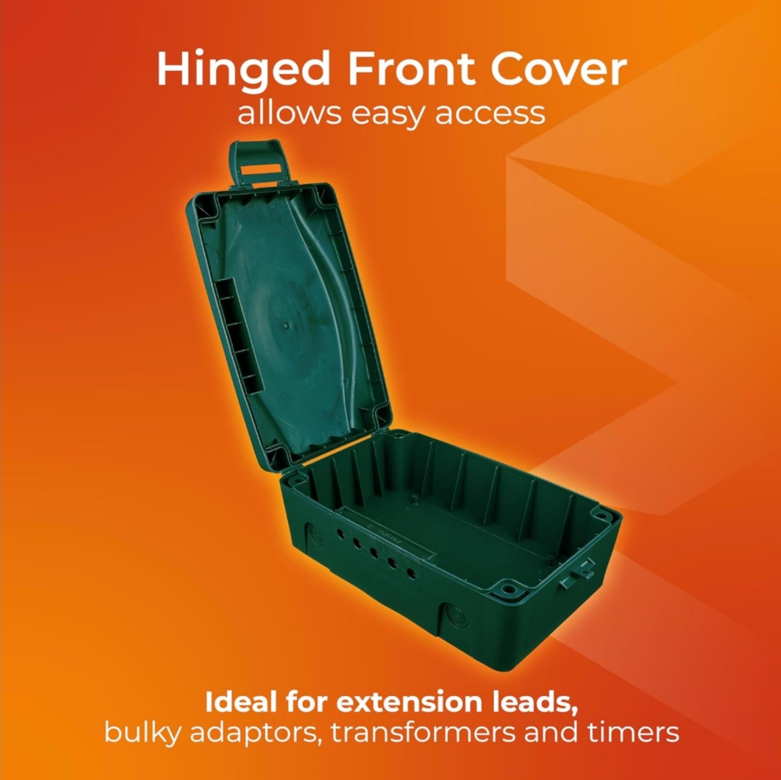 Green Weatherproof Outdoor Power Extension Box