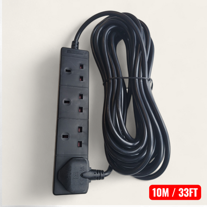4 Way Socket Power Extension Cable 10M / 33FT
