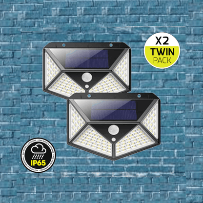 "Super Bright" 100 LED PIR Solar Motion Security Lights - Lighting Legends