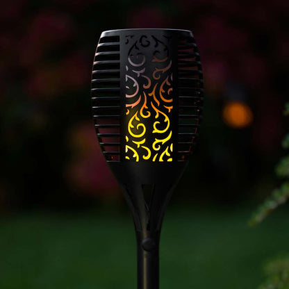 Solar Flickering Flame 96 LED Torch Wall / Ground Stake Lights