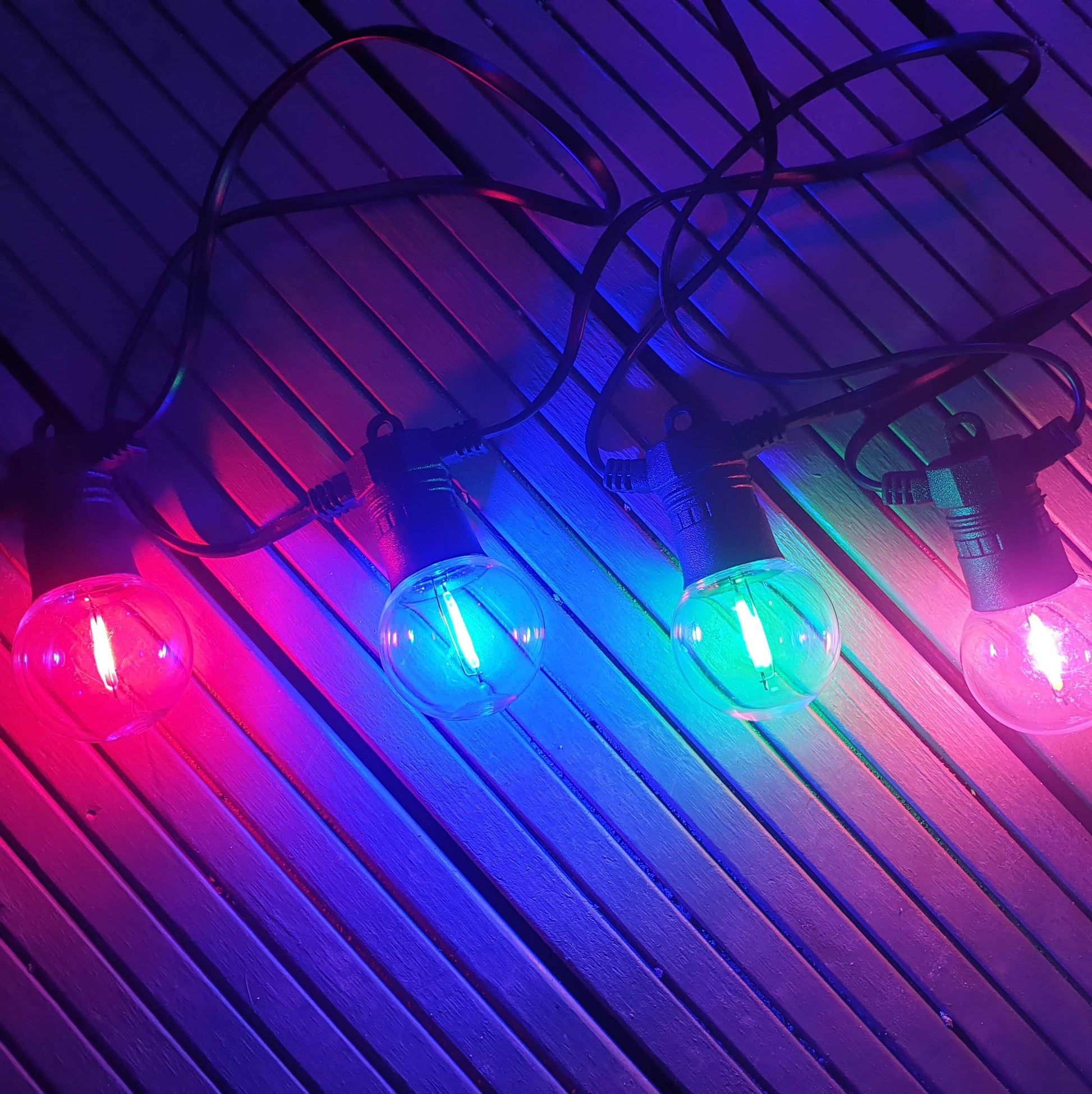 12 Pack Multi-Colour LED "Super Festoon" Shatterproof Replacement Bulbs - Lighting Legends