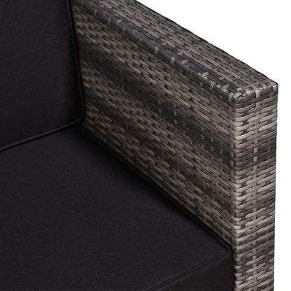 Modern Rattan Bistro Set with Cushioned Chairs & Table