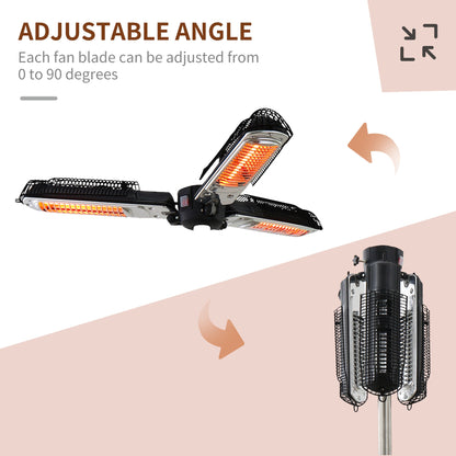 Parasol 1300W Outdoor Electric Halogen Patio Heater