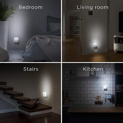 Twin Pack - Smart LED Indoor Night Light - Auto Dusk to Dawn Sensor - White
