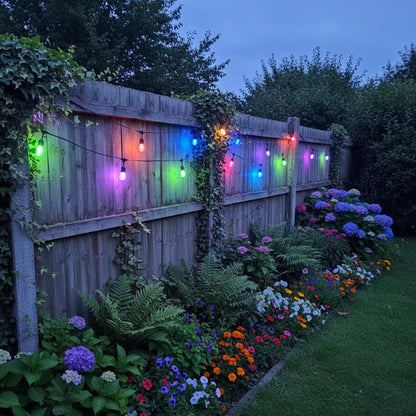 30M / 98FT Outdoor Elite Festoon Multi-Colour LED Waterproof Heavy Duty Connectable String Lights