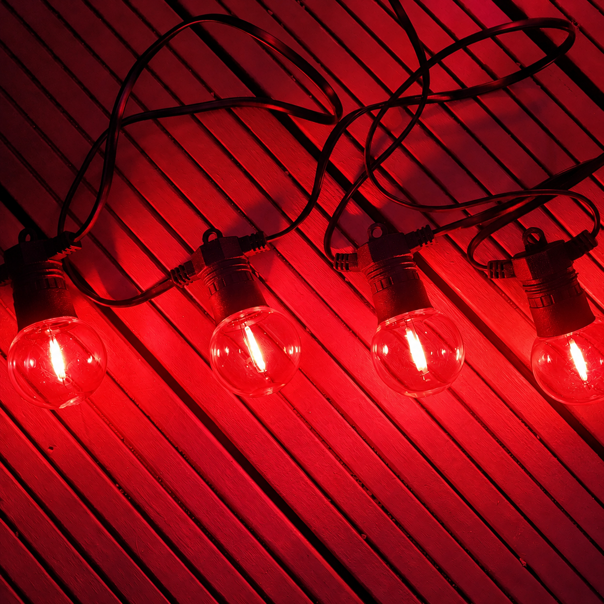 12 Pack Outdoor Super Festoon Waterproof LED Colour Bulbs