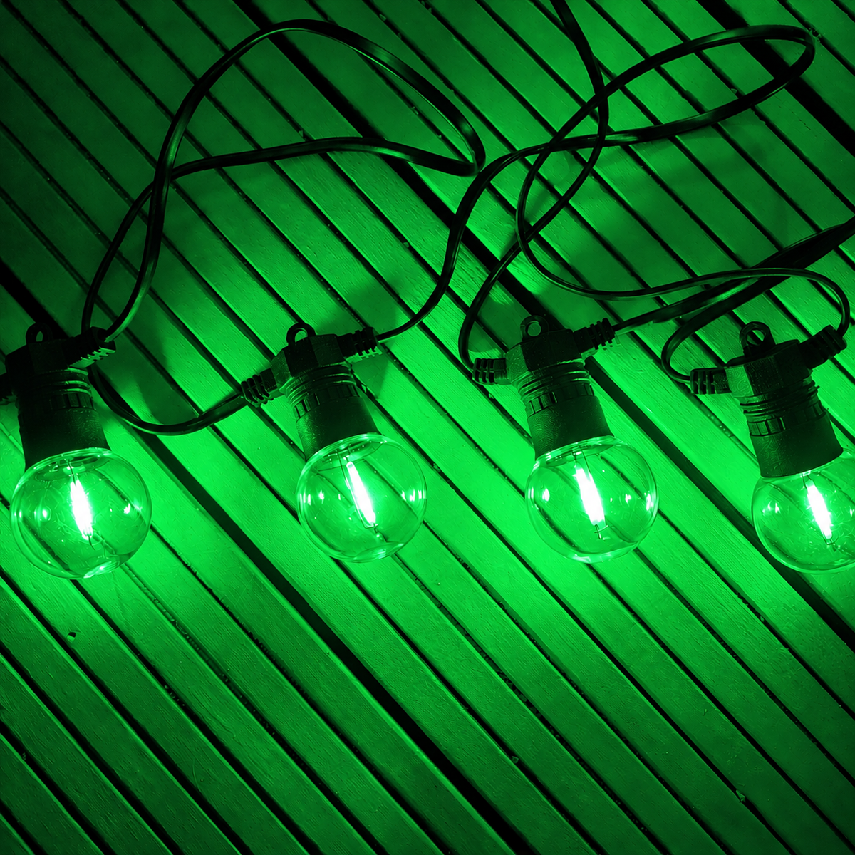 12 Pack Outdoor Super Festoon Waterproof LED Colour Bulbs