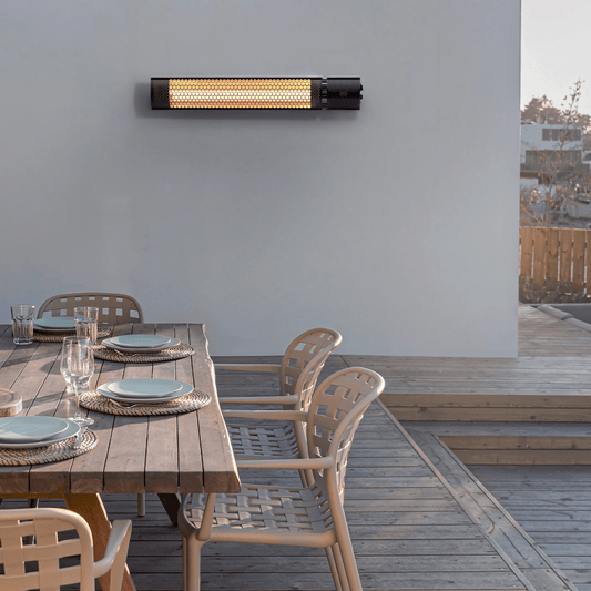 LuxGlow 1KW/2KW InfraRed IP65 Outdoor Heater - Remote Control