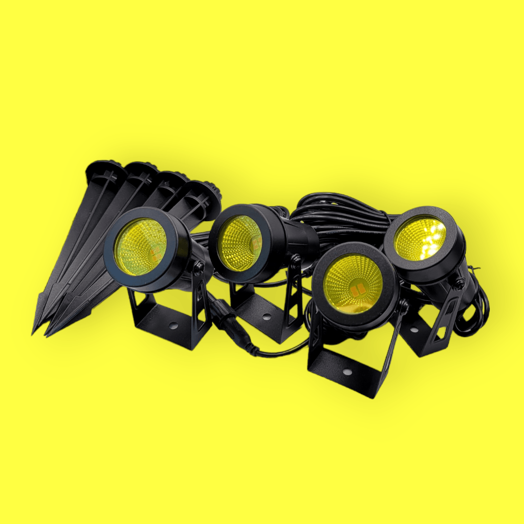 4 in 1 LED Colour Spotlights Garden Landscape Up Spot Stake