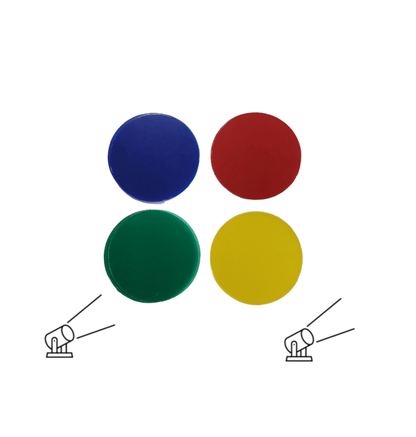 Coloured Lens Kit for 12V 4 in 1 Spotlight - Red / Blue / Green / Yellow / Multi-Colour