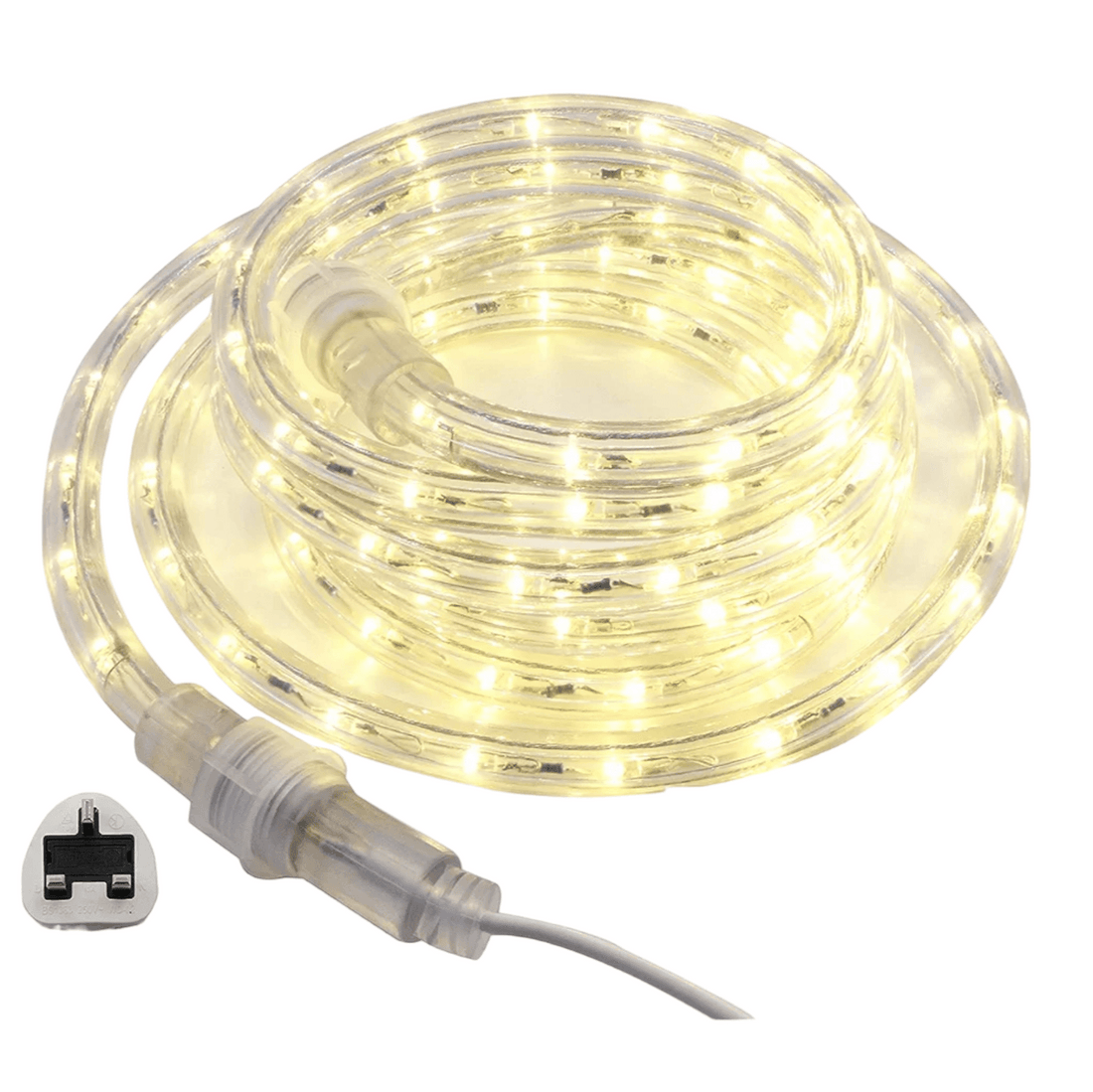 3M / 9.8FT Outdoor Waterproof Warm White Rope Light Mains Powered