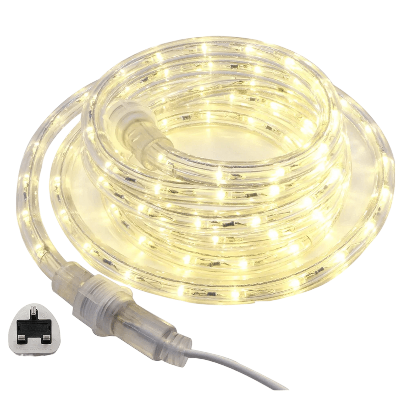 3M / 9.8FT Outdoor Waterproof Warm White Rope Light Mains Powered ...