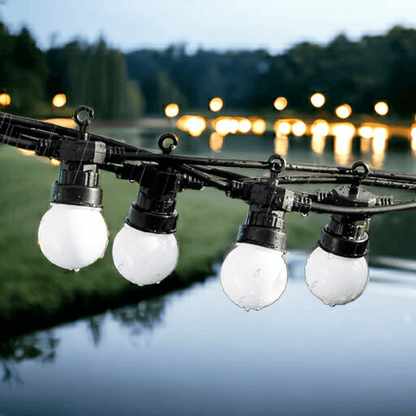 13M / 42FT 20 LED "Chalky White" Plug-in Inter-connectable Outdoor String Lights