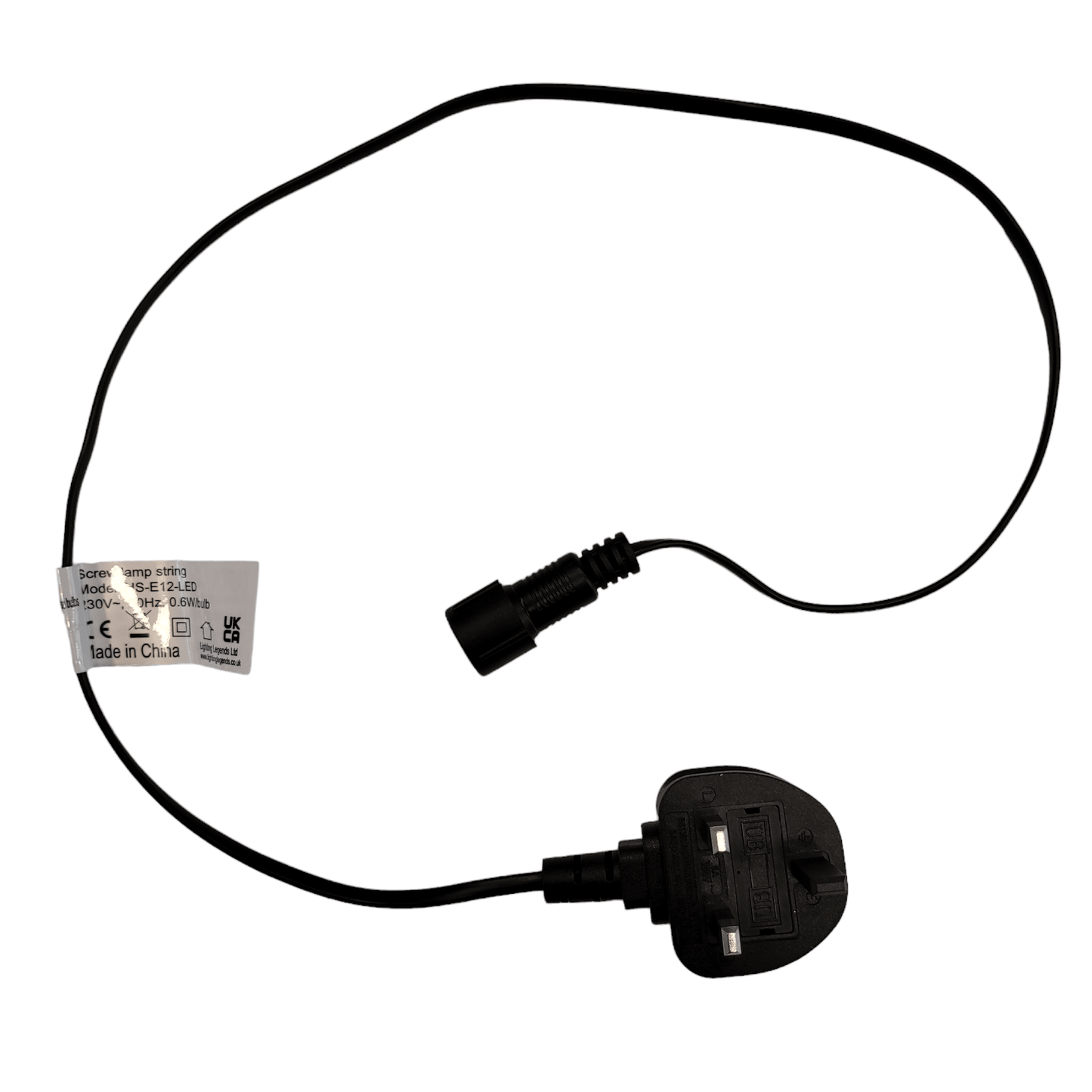 Replacement UK Plug Section & End Cap for "Super Festoon" String Lights