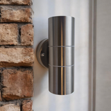 Silver Outdoor Wall Mounted Stainless Steel Up & Down LED Light ...