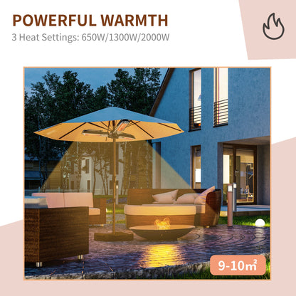 Parasol 1300W Outdoor Electric Halogen Patio Heater