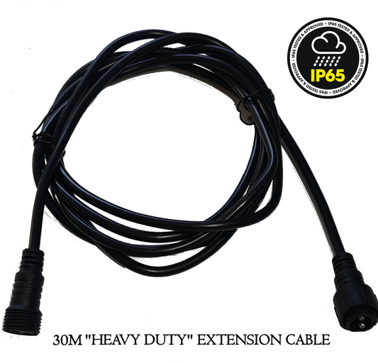 30 Metre Extension Cable For Heavy Duty Waterproof Outdoor String Lights - 30m - Lighting Legends