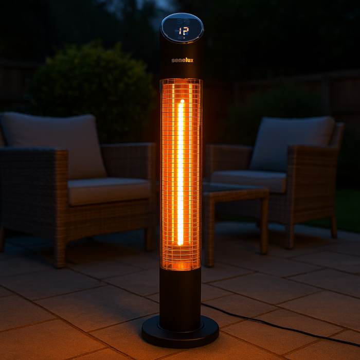 Free Standing Infrared Oscillating Remote Controlled Patio Heater