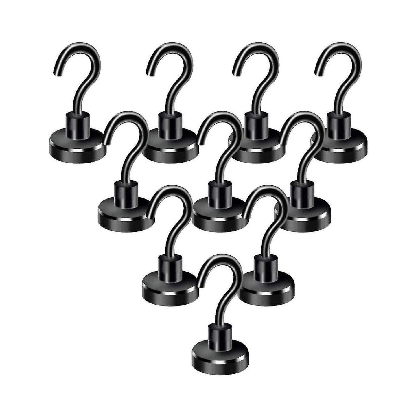 10 Pack Ultra Strong Black Magnetic Hanging Hooks