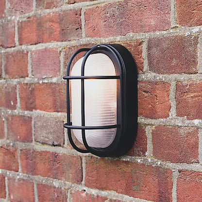 Oval Grill 7W Outdoor LED Wall / Security Light Bright White