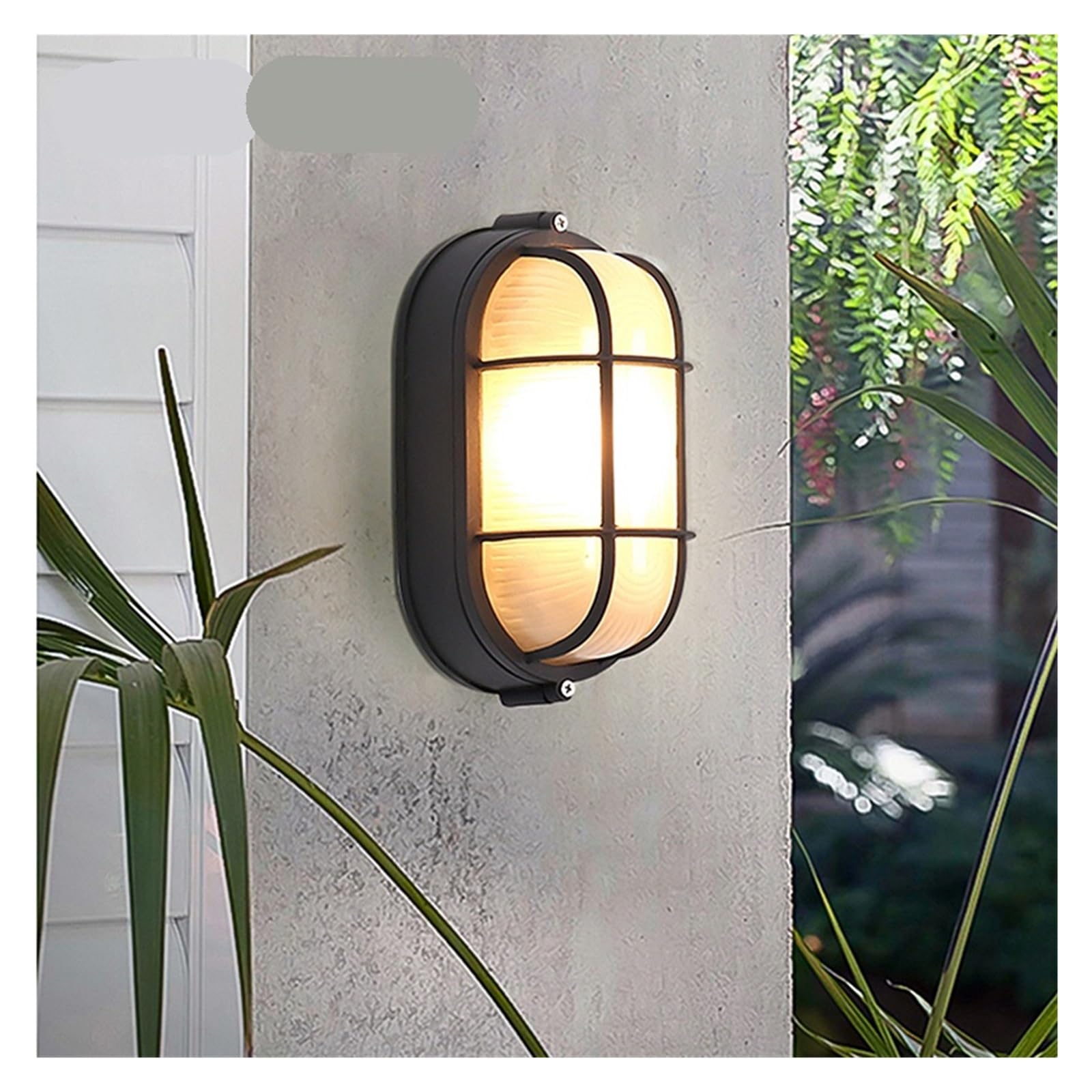 Oval Grill 7W Outdoor LED Wall / Security Light Bright White