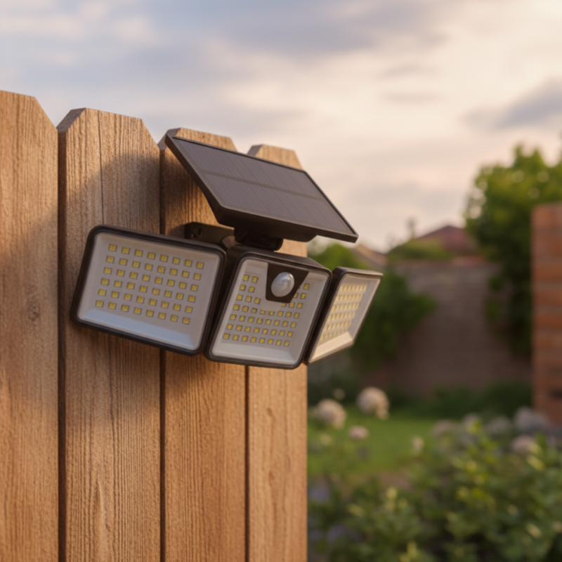 Panoramic 156 LED PIR Solar Motion Security Floodlight