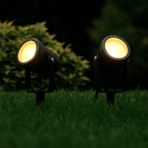 SuperLuxe 2 in 1 Solar LED Garden Spotlights - Warm White
