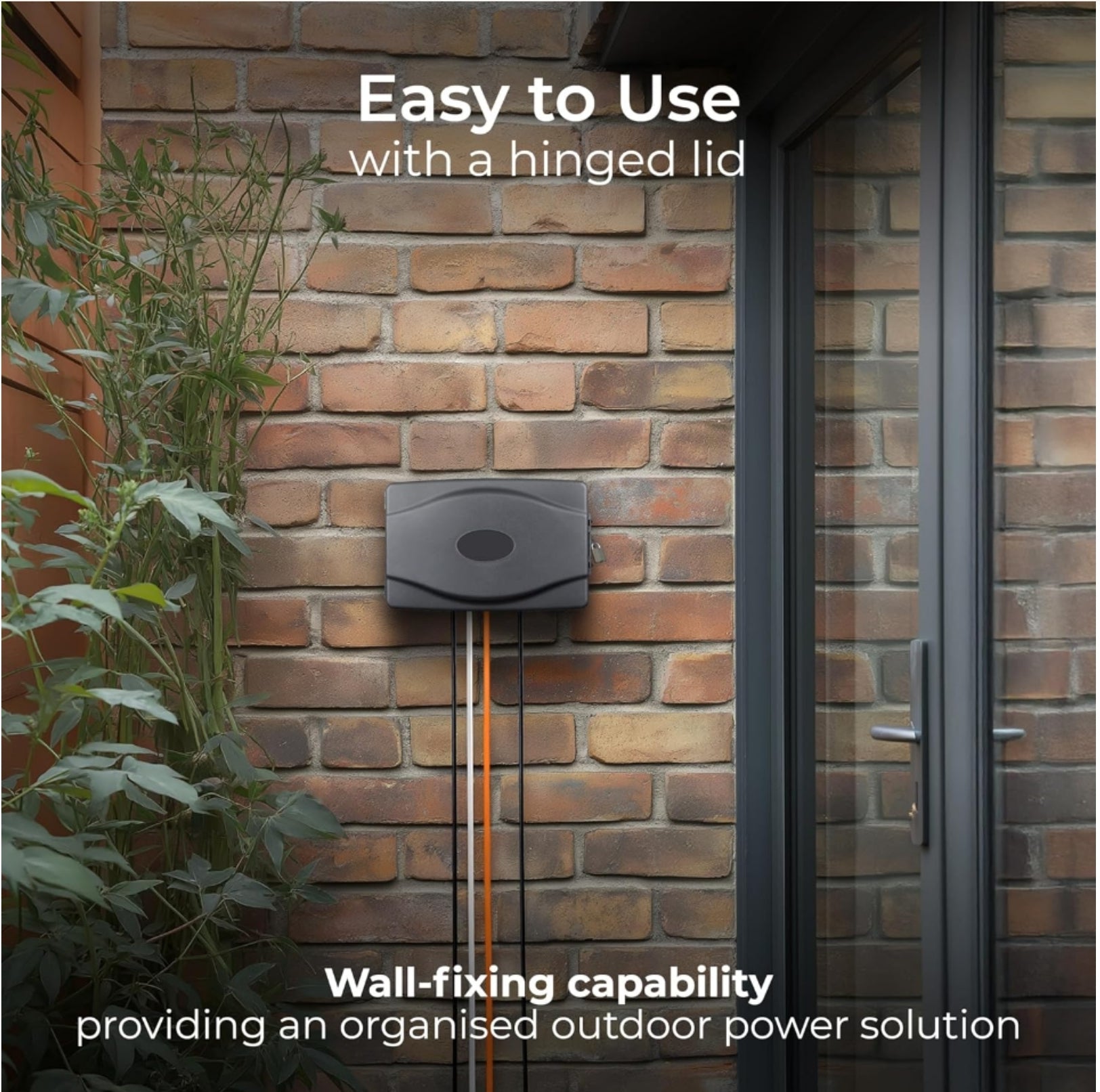 Grey Weatherproof Outdoor Power Extension Box