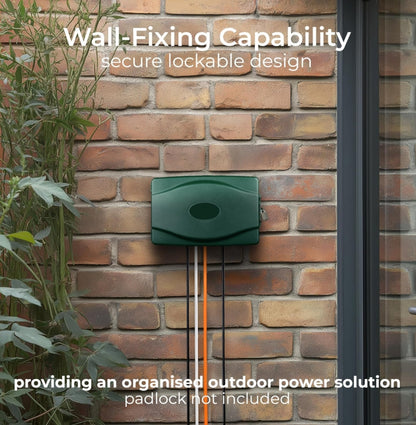 Green Weatherproof Outdoor Power Extension Box