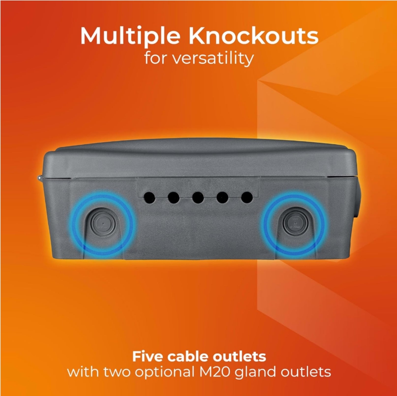 Grey Weatherproof Outdoor Power Extension Box