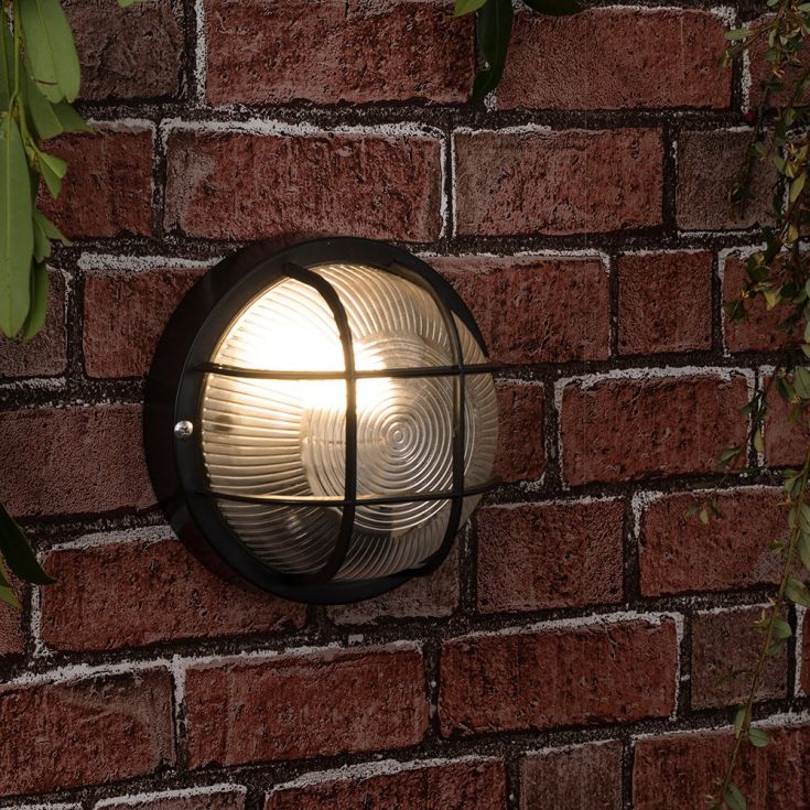 Round Grill 7W Outdoor LED Wall / Security Light Bright White