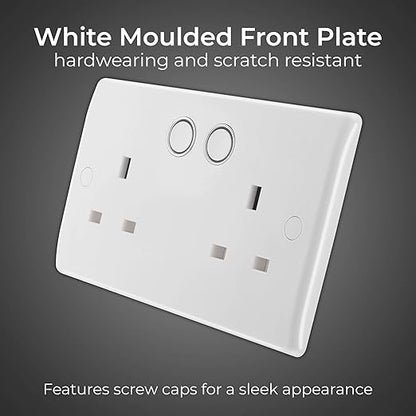 Smart WIFI Indoor Electrical Double 13A Switched Plug Socket