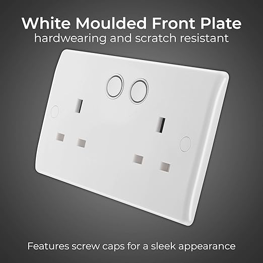 Smart WIFI Indoor Electrical Double 13A Switched Plug Socket