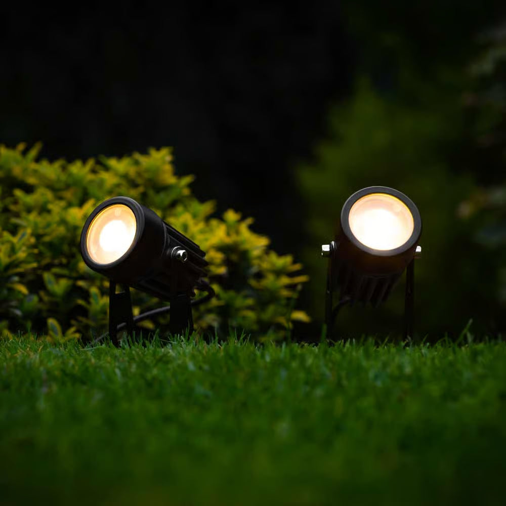 Single Halo Outdoor 24V Warm White LED Expansion Garden Spotlight