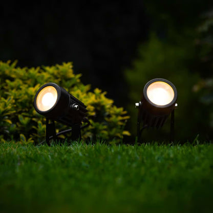 Single Halo Outdoor 24V Warm White LED Expansion Garden Spotlight