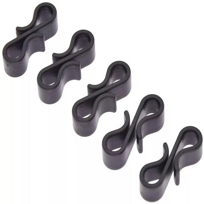 20 x Black Guttering Hanging Clips / S Clips for String Lights - Lighting Legends