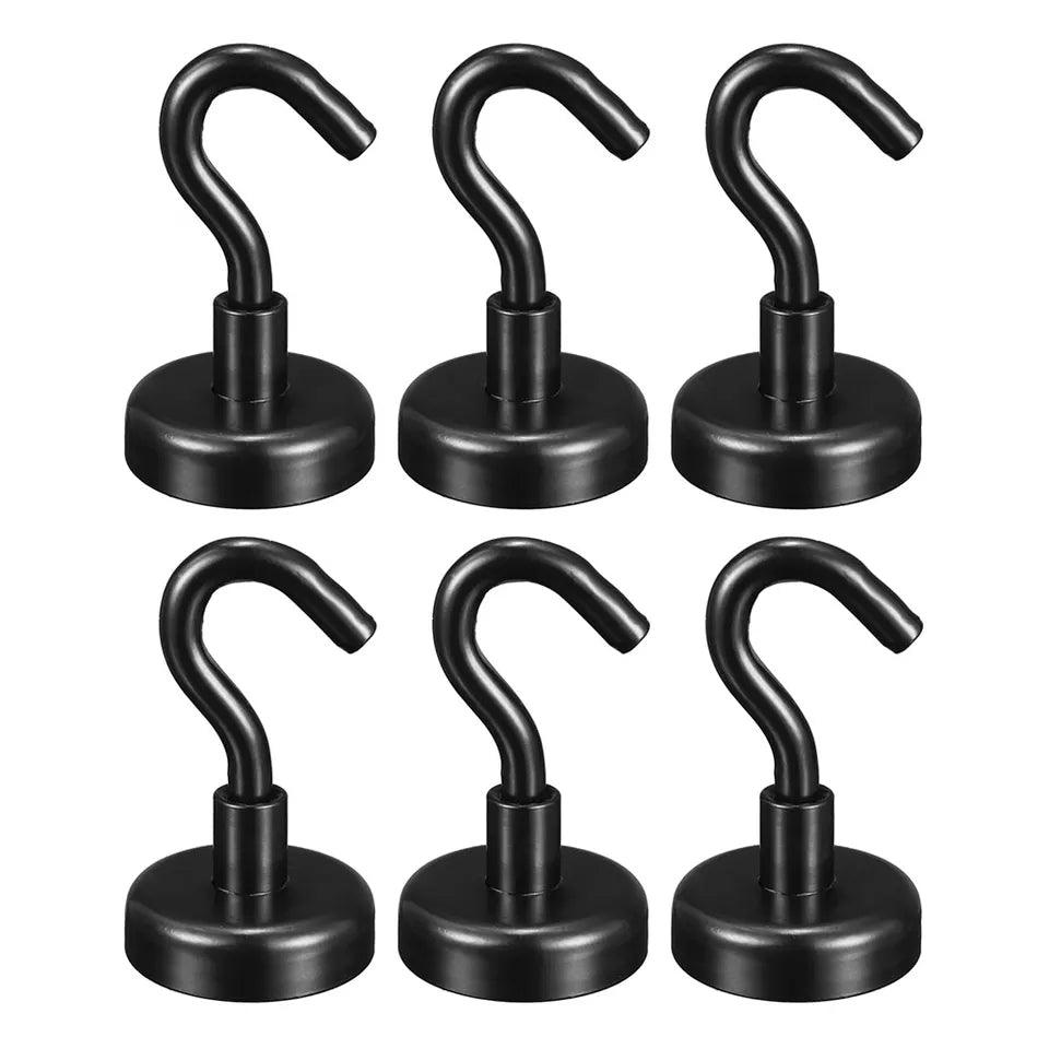 10 Pack Ultra Strong Black Magnetic Hanging Hooks - Lighting Legends
