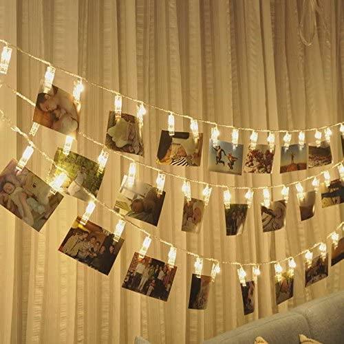 2.4M LED Photo Peg Battery Powered String Lights - Lighting Legends