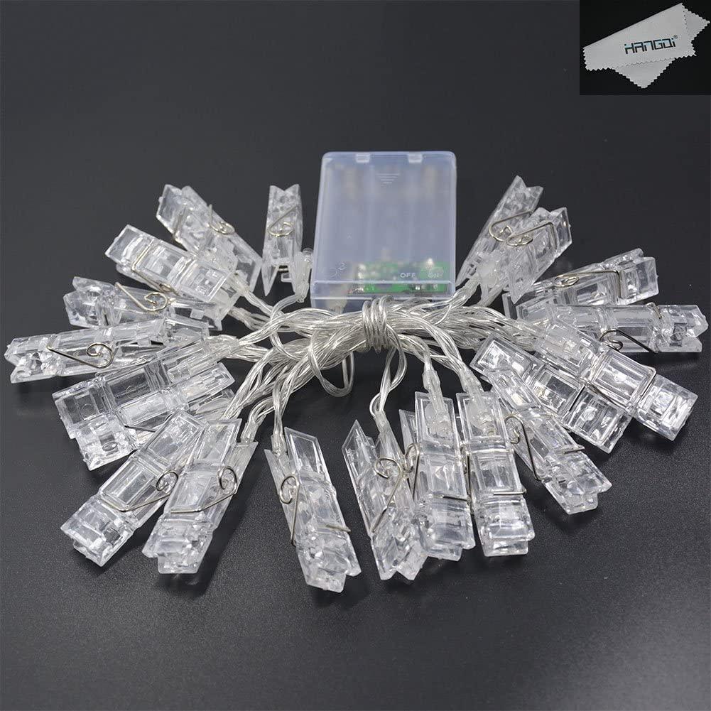 2.4M LED Photo Peg Battery Powered String Lights - Lighting Legends