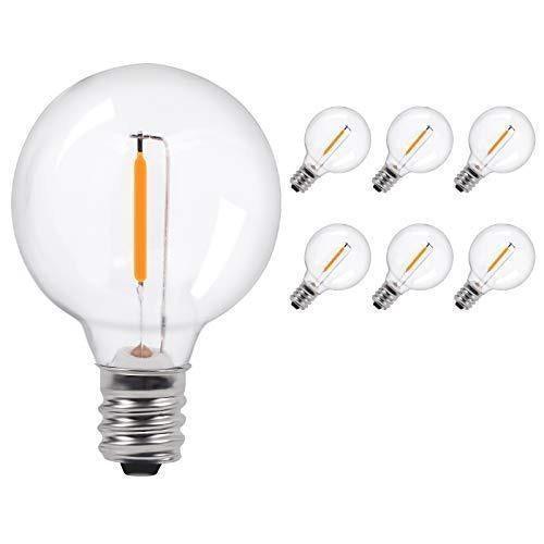 6 Pack - Solar "Warm White" LED Shatterproof Replacement Bulbs - Lighting Legends