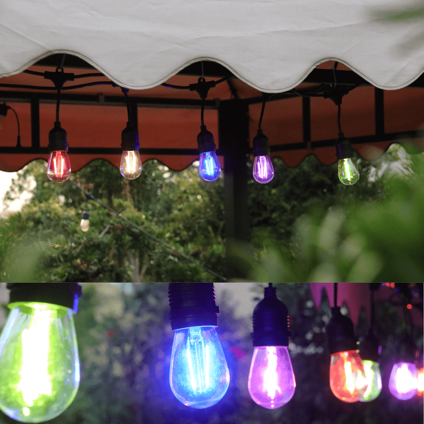 15M / 49FT Multi-Colour LED Plug-in Waterproof Heavy Duty Outdoor String Lights - Lighting Legends