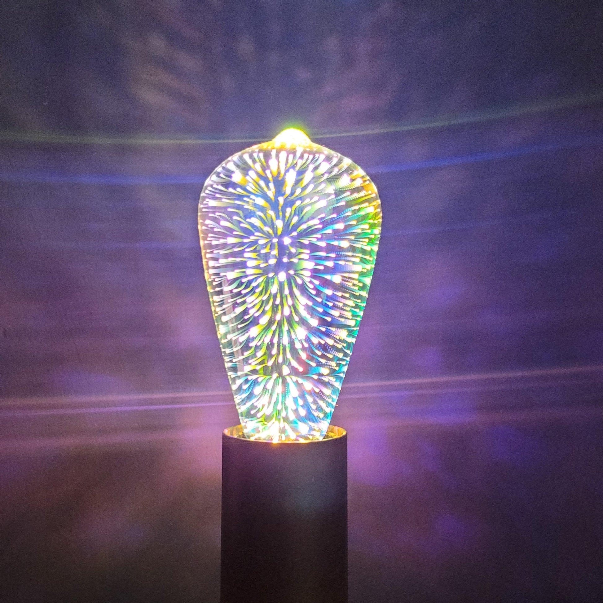LED 3D Printed "Firework" Indoor Lamp Bulb Light E27 ST64 - Lighting Legends