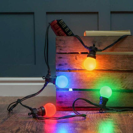 13M / 42FT Multi-Colour Frosted LED Plug-in Outdoor Festive String Lights - Lighting Legends